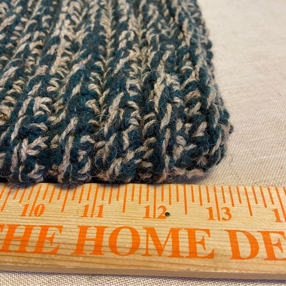 Handmade Chunky Knit Hobo Bag crossbody Purse carry all Boho Hippie green tan - Picture 14 of 16